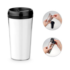 Copo de viagem em PP e PS 520 mL