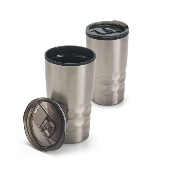 Copo térmico de viagem em aço inox e PP