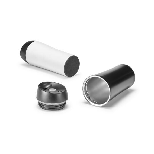Copo térmico para viagem em aço inox e PP 470 mL - Imagem 2