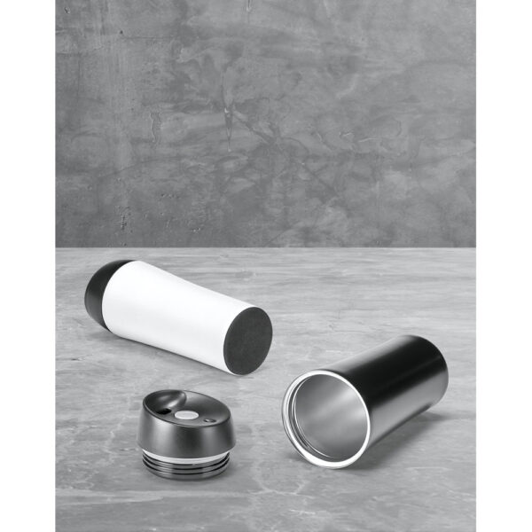 Copo térmico para viagem em aço inox e PP 470 mL - Imagem 3