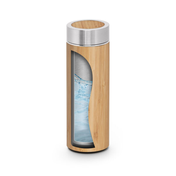Squeeze térmica em bambu e aço inox 430 mL - Imagem 5