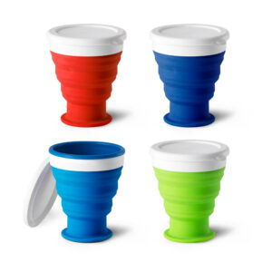 Copo de viagem em silocone e PP 400 mL