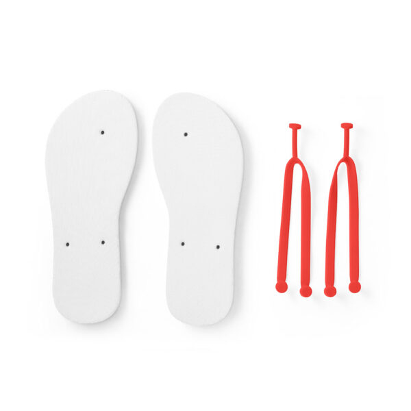 Chinelos com sola e m EVA totalmente personalizável em sublimação e tira em PVC - Imagem 4