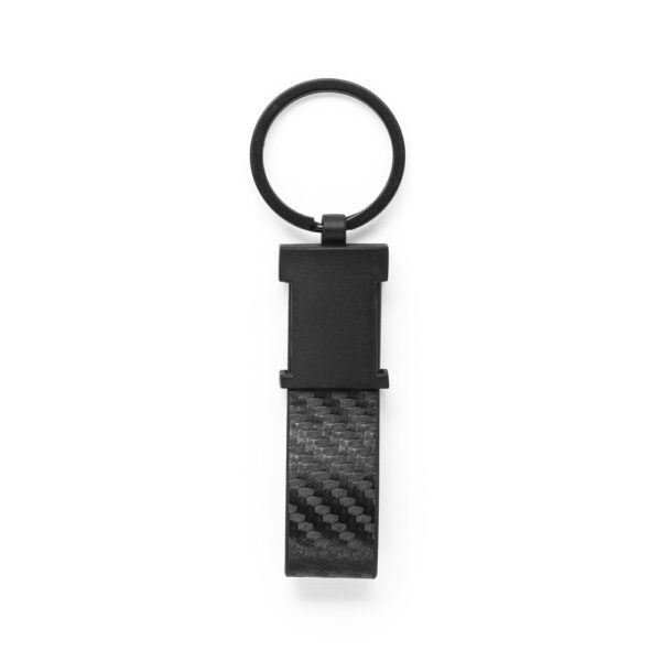 Chaveiro em c. sintético com textura em fibra de carbono e metal - Imagem 2