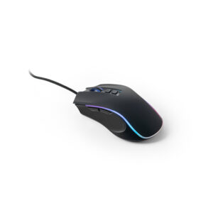 Mouse para jogos em ABS com acabamento em borracha