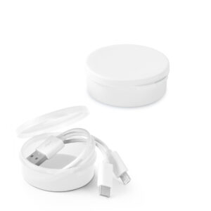 Cabo USB com conector 3 em 1 em ABS e PVC
