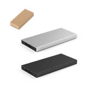Bateria portátil em alumínio 100% reciclado e bateria em lítio 5'000 mAh