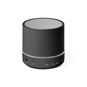 Caixa de som portátil em ABS 100% reciclado com microfone e autonomia de 4h30