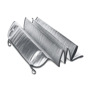 Protetor solar para carros em espuma de PE e forrado com 1 folha de alumínio