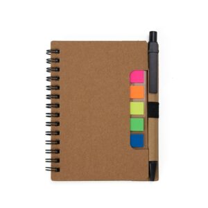 BLOCO DE ANOTAÇÕES ECO. C/ CANETA E AUTO ADESIVOS