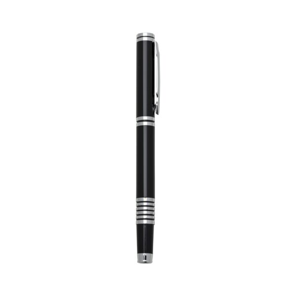 CANETA METAL ROLLER C/ DET PRATA E PRETO - Imagem 3
