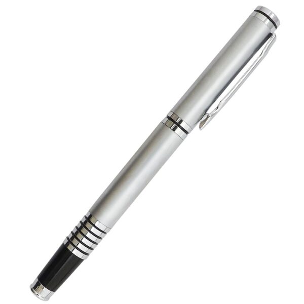 CANETA METAL ROLLER C/ DET PRATA E PRETO - Imagem 2