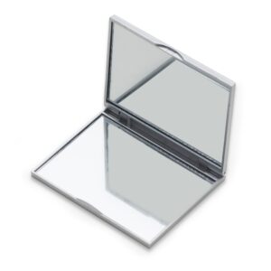 ESPELHO DE BOLSO DUPLO QUADRADO PLASTICO