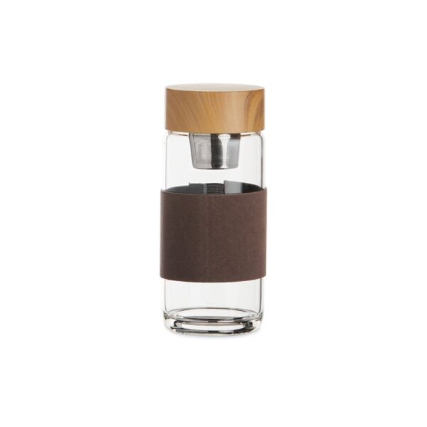 GARRAFA EM VIDRO BOROSSILICATO 400ML COM INFUSOR - Imagem 2