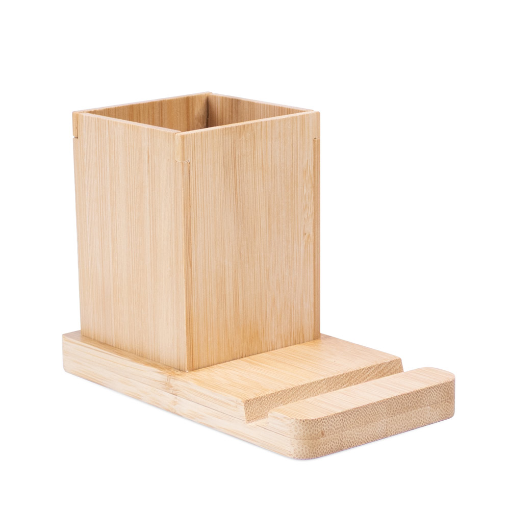 Conjunto de secretária com suporte para celular e copo