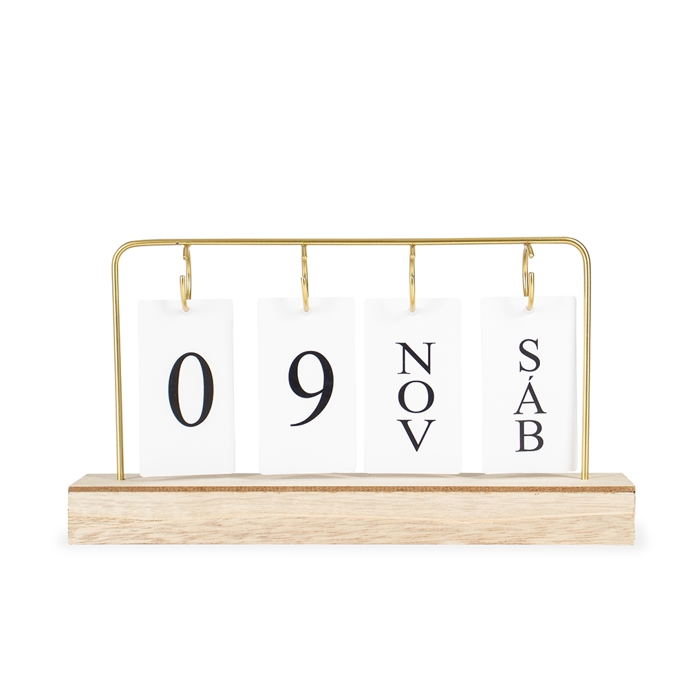 CALENDÁRIO PERMANENTE MDF COM ALÇA DE FERRO