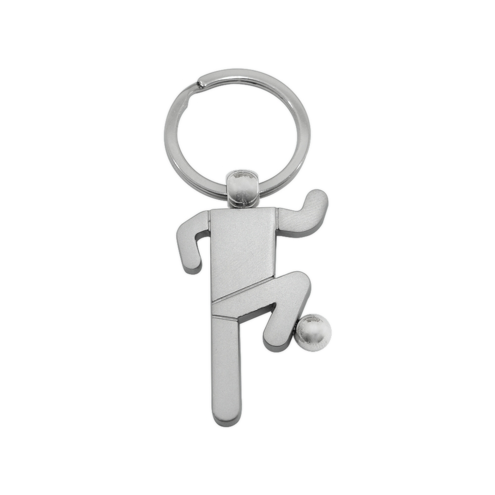 CHAVEIRO METAL JOGADOR DE FUTEBOL FOSCO