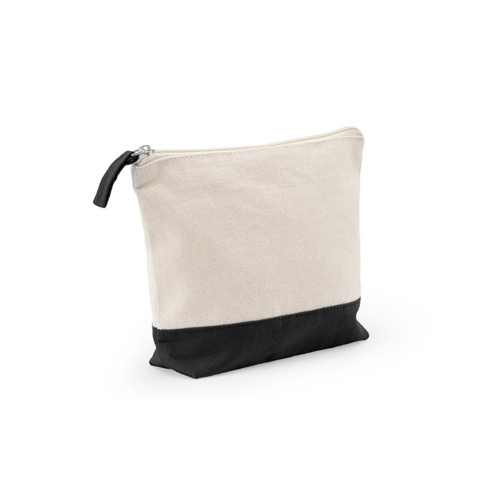 Necessaire de cosméticos 100% algodão (340 g/m²) bicolor