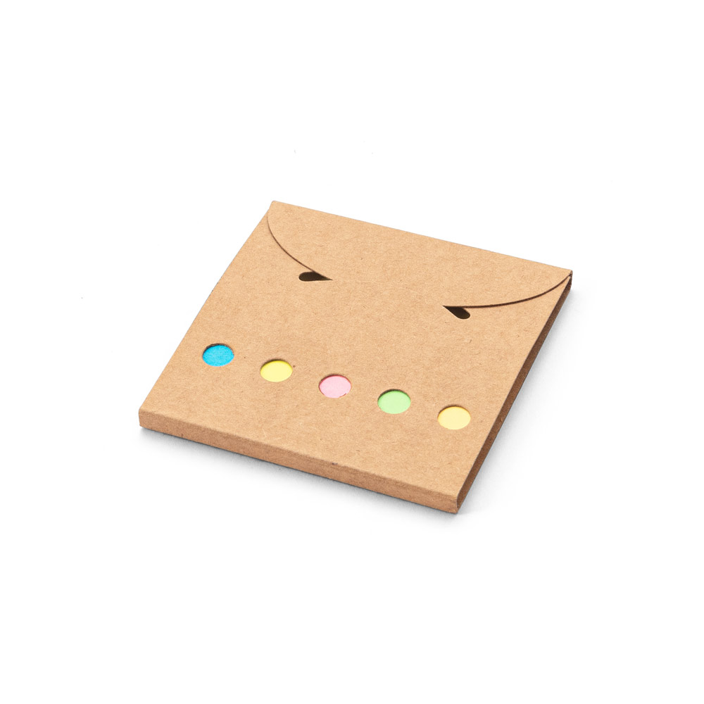 Conjunto para escritório, em papel 100% reciclado, com 6 blocos adesivados