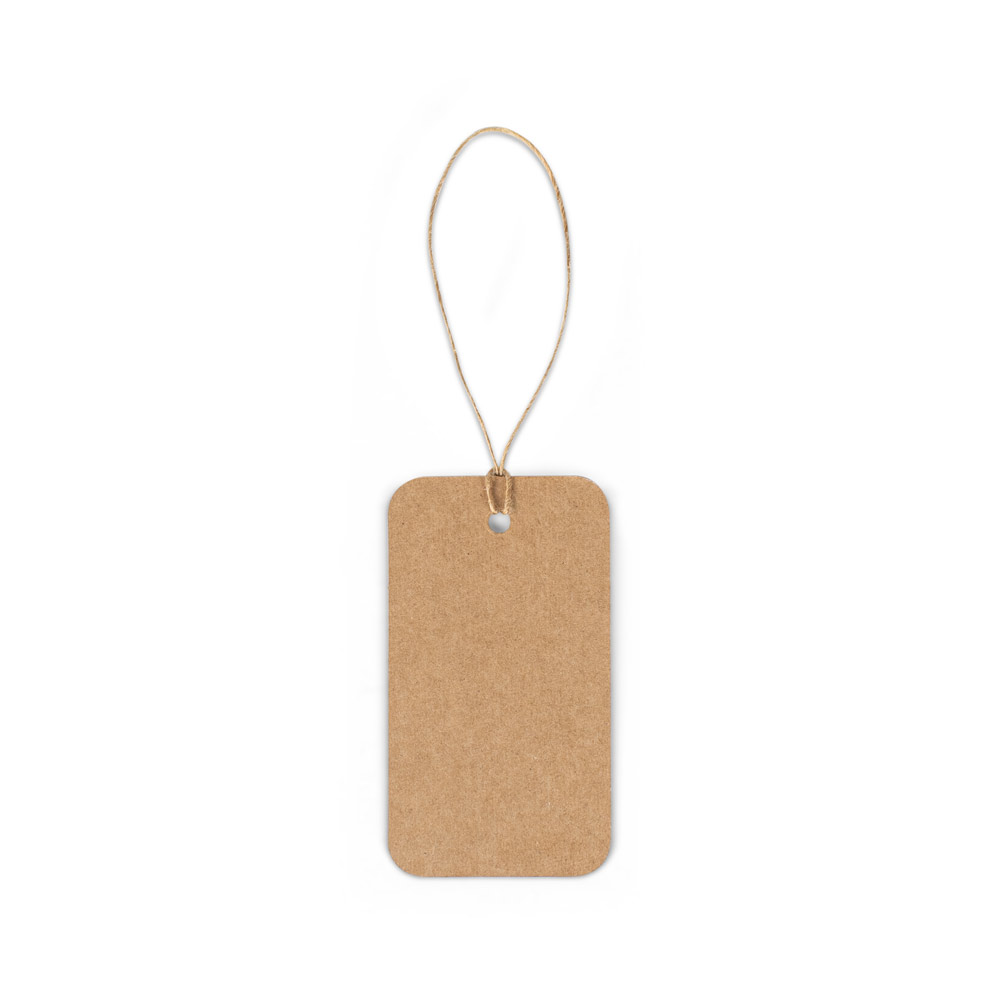 Etiqueta em papel 100% reciclado (700 g/m²) com formato retangular