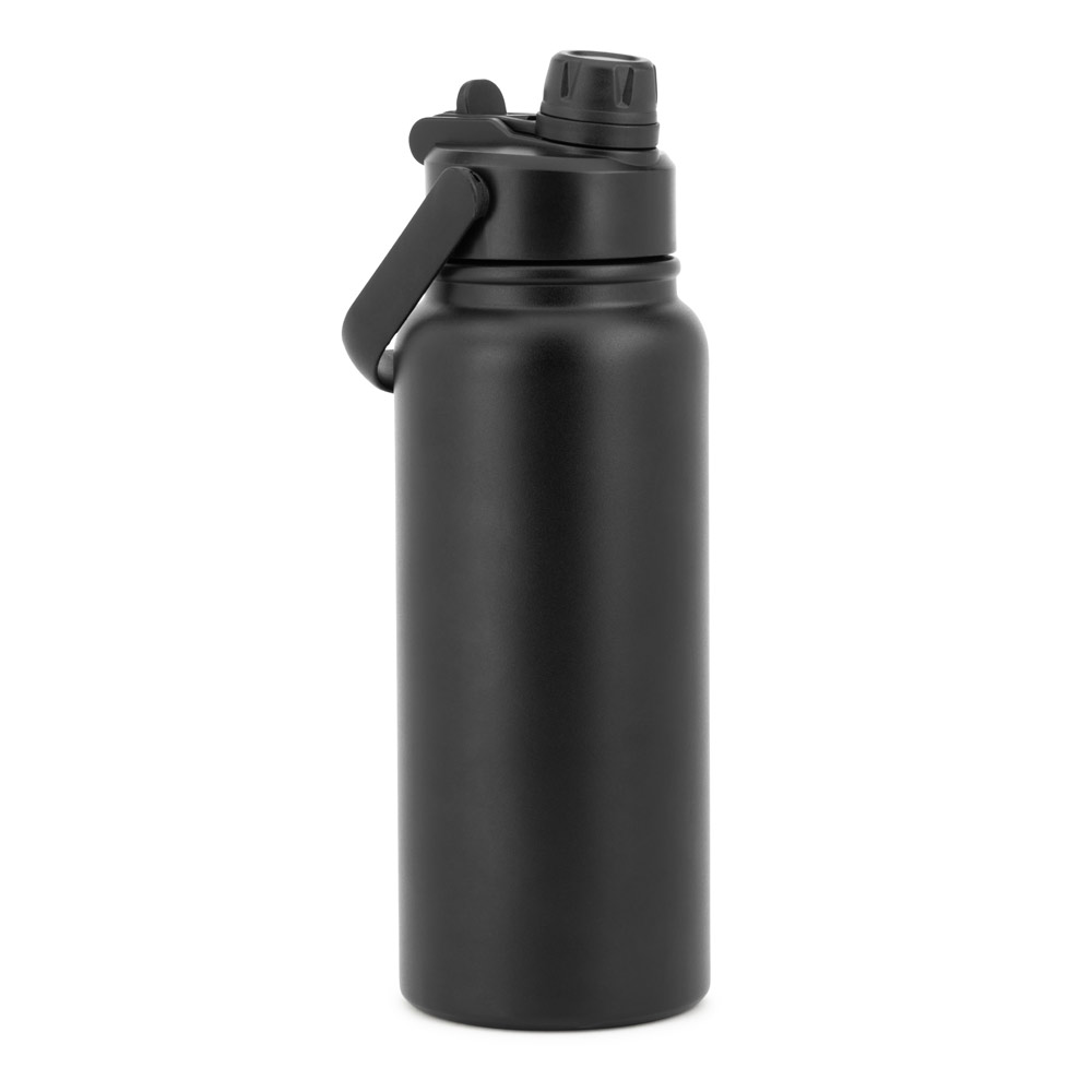 Garrafa em aço inox 90% reciclado, com parede dupla isolada a vácuo (830 mL)